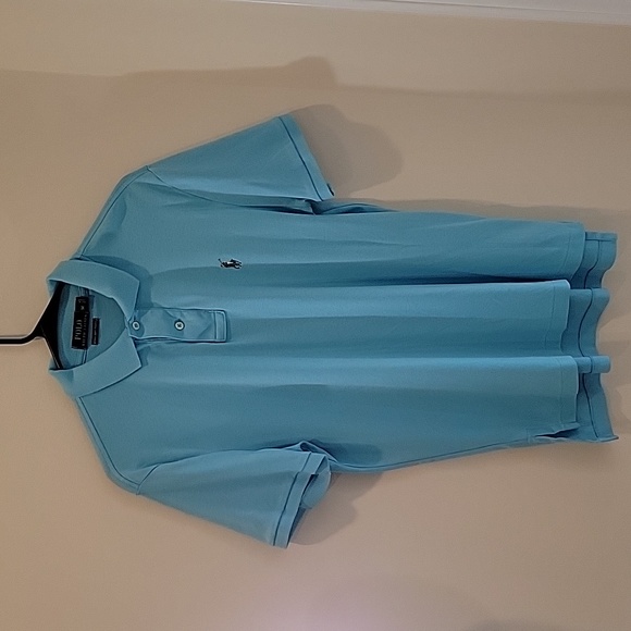 Ralph Lauren Men's Polo-Color Sky Blue-Short Sleeve - Picture 2 of 5
